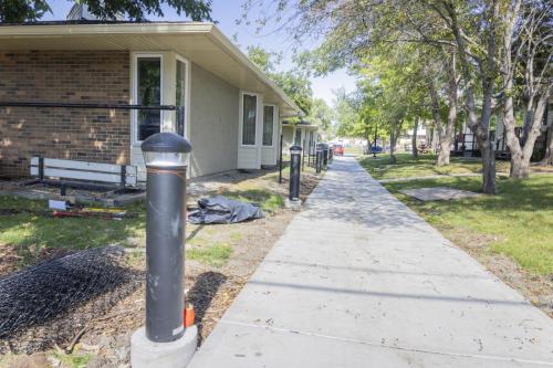 New two-metre wide pathway allowing for dual circulation and better access to the city park north of the property.